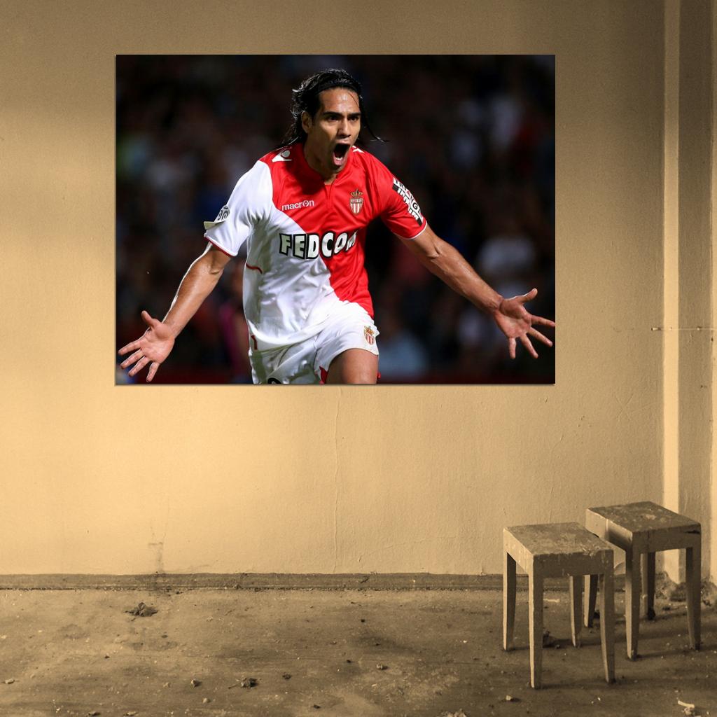 Radamel Falcao El Tigre AS Monaco FC Soccer Football Wall Art Print Poster