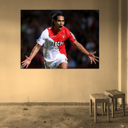 Radamel Falcao El Tigre AS Monaco FC Soccer Football Wall Art Print Poster