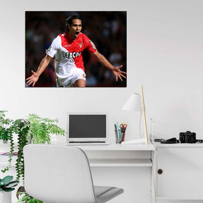 Radamel Falcao El Tigre AS Monaco FC Soccer Football Wall Art Print Poster