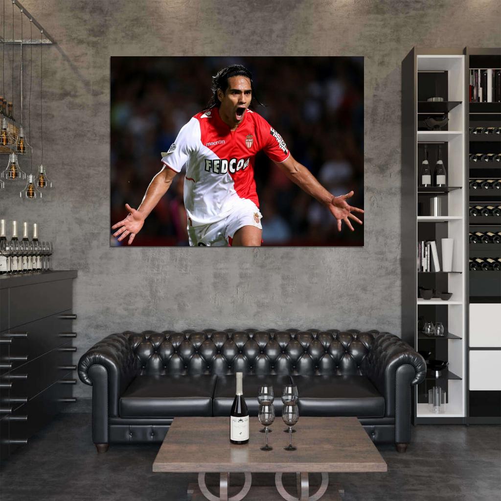 Radamel Falcao El Tigre AS Monaco FC Soccer Football Wall Art Print Poster