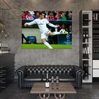 Gareth Bale Volley Awesome Madrid Soccer Football Wall Art Print Poster