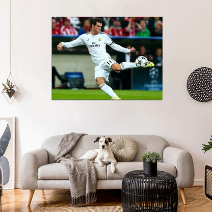 Gareth Bale Volley Awesome Madrid Soccer Football Wall Art Print Poster