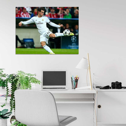 Gareth Bale Volley Awesome Madrid Soccer Football Wall Art Print Poster