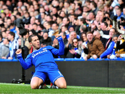 Eden Hazard Goal Celebration FC Chelsea Football Wall Art Print Poster