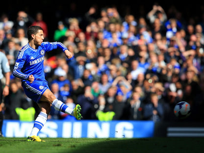 Eden Hazard Shot Awesome FC Chelsea Soccer Football Wall Art Print Poster