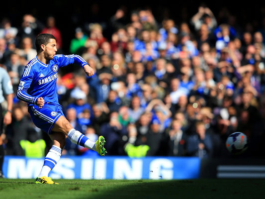 Eden Hazard Shot Awesome FC Chelsea Soccer Football Wall Art Print Poster