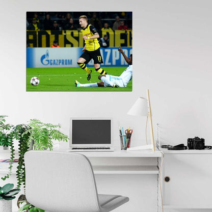 Marco Reus Sliding Tackle Dortmund Football Wall Art Print Poster