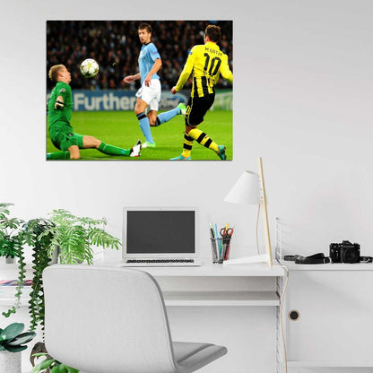 Mario Gotze Shot Goal Football Wall Art Print Poster