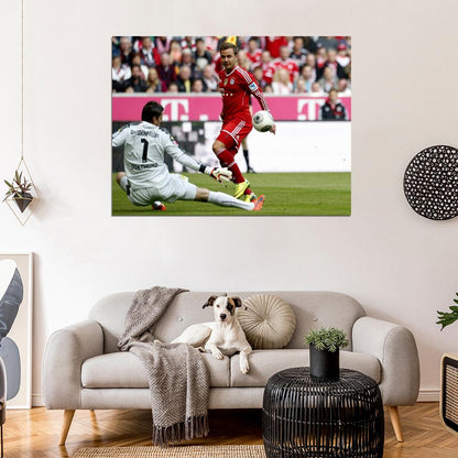 Mario Gotze Shot Goal Football Wall Art Print Poster