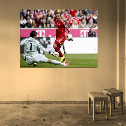Mario Gotze Shot Goal Football Wall Art Print Poster