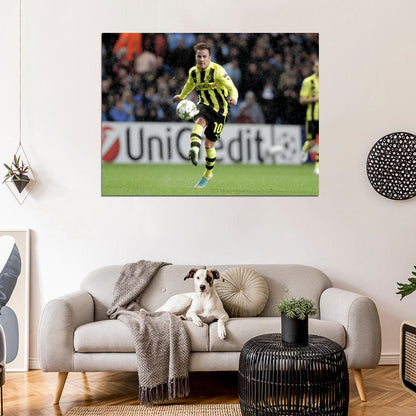 Mario Gotze Handling Soccer Football Wall Art Print Poster