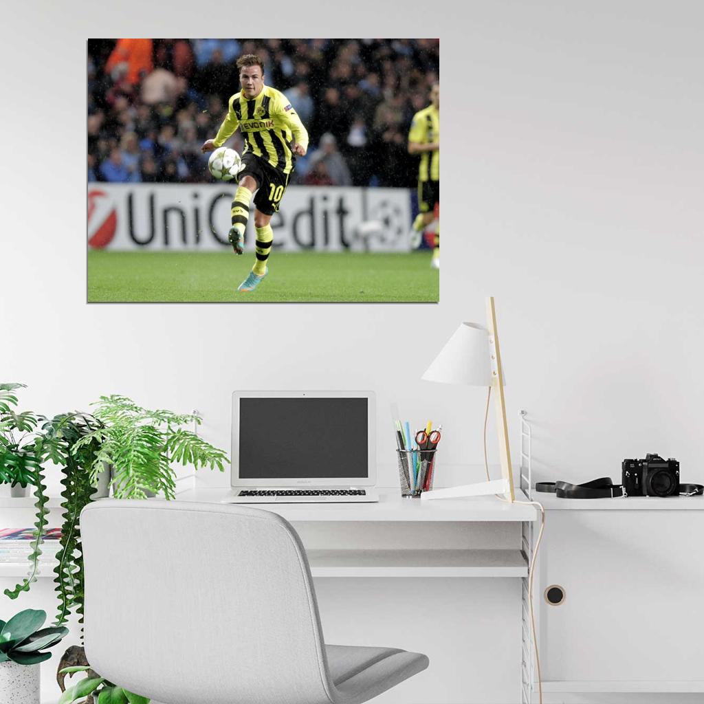 Mario Gotze Handling Soccer Football Wall Art Print Poster