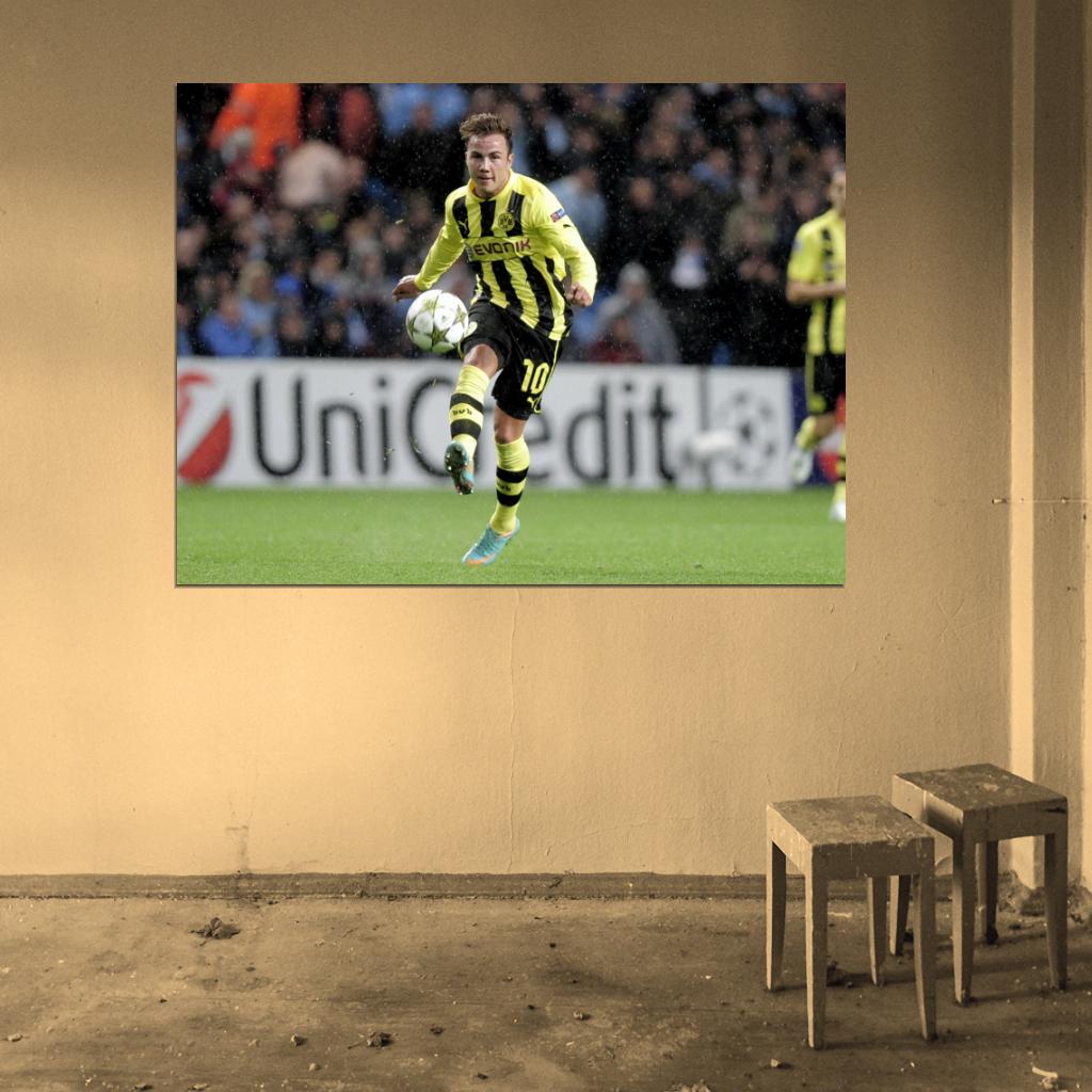 Mario Gotze Handling Soccer Football Wall Art Print Poster