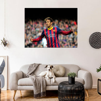 Neymar Jr FC Epic Awesome Soccer Football Wall Art Print Poster