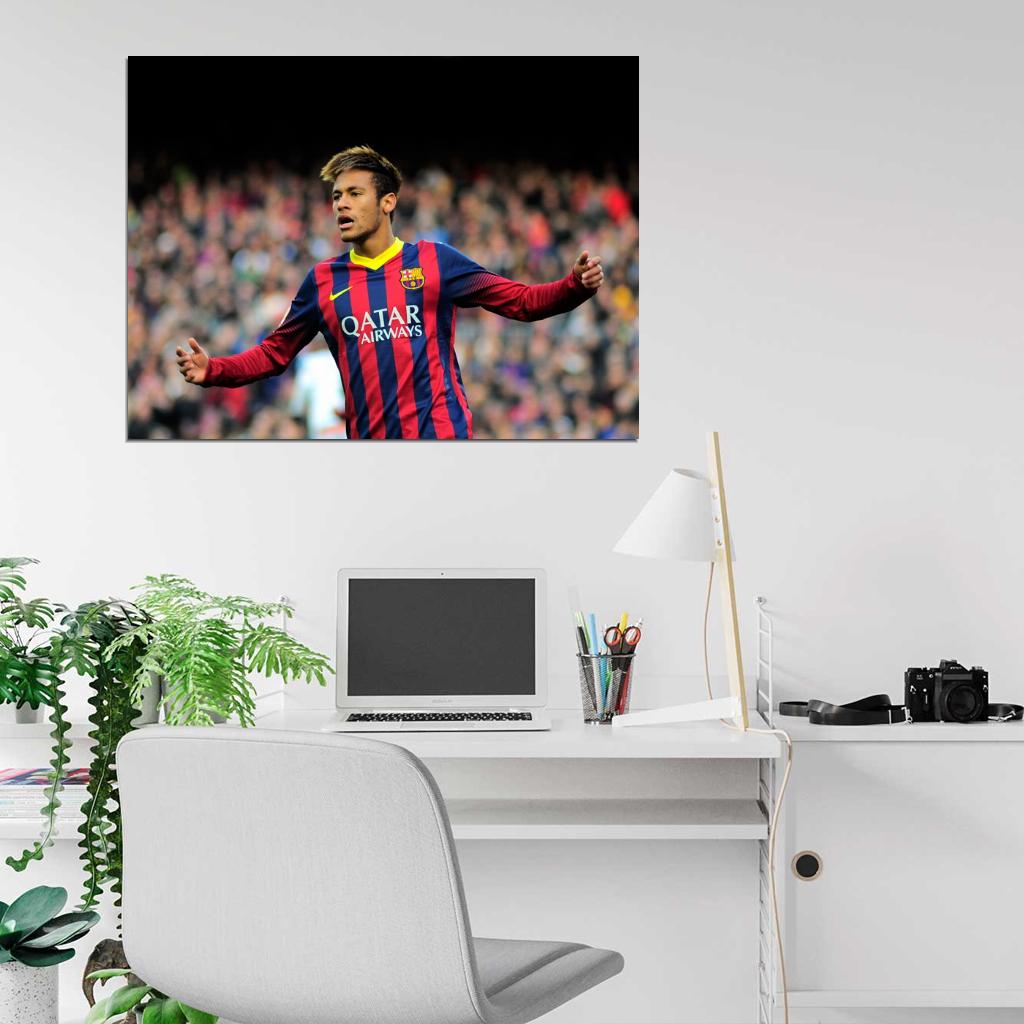 Neymar Jr FC Epic Awesome Soccer Football Wall Art Print Poster