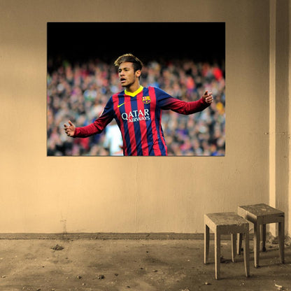 Neymar Jr FC Epic Awesome Soccer Football Wall Art Print Poster