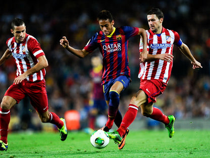 Neymar Jr Dribbling FC Awesome Football Wall Art Print Poster