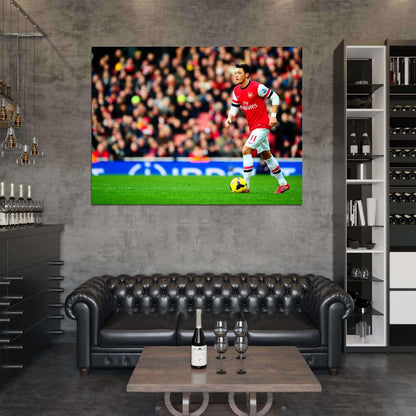 Mesut Ozil Dribbling Awesome FC Arsenal Football Wall Art Print Poster
