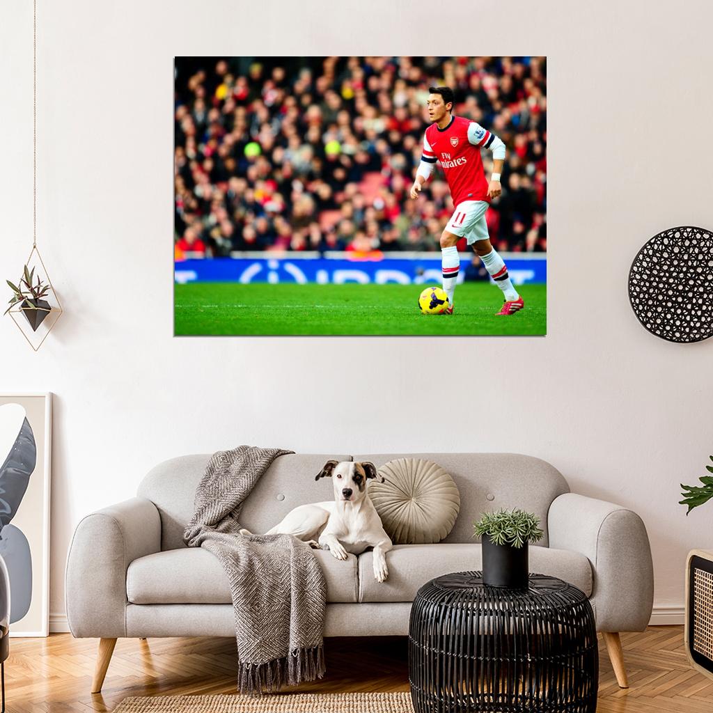 Mesut Ozil Dribbling Awesome FC Arsenal Football Wall Art Print Poster