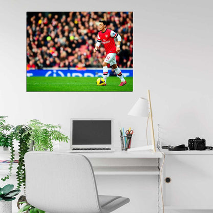 Mesut Ozil Dribbling Awesome FC Arsenal Football Wall Art Print Poster