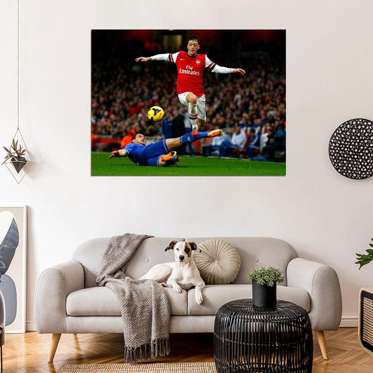 Mesut Ozil Frank Lampard FC Arsenal Chelsea Football Wall Art Print Poster