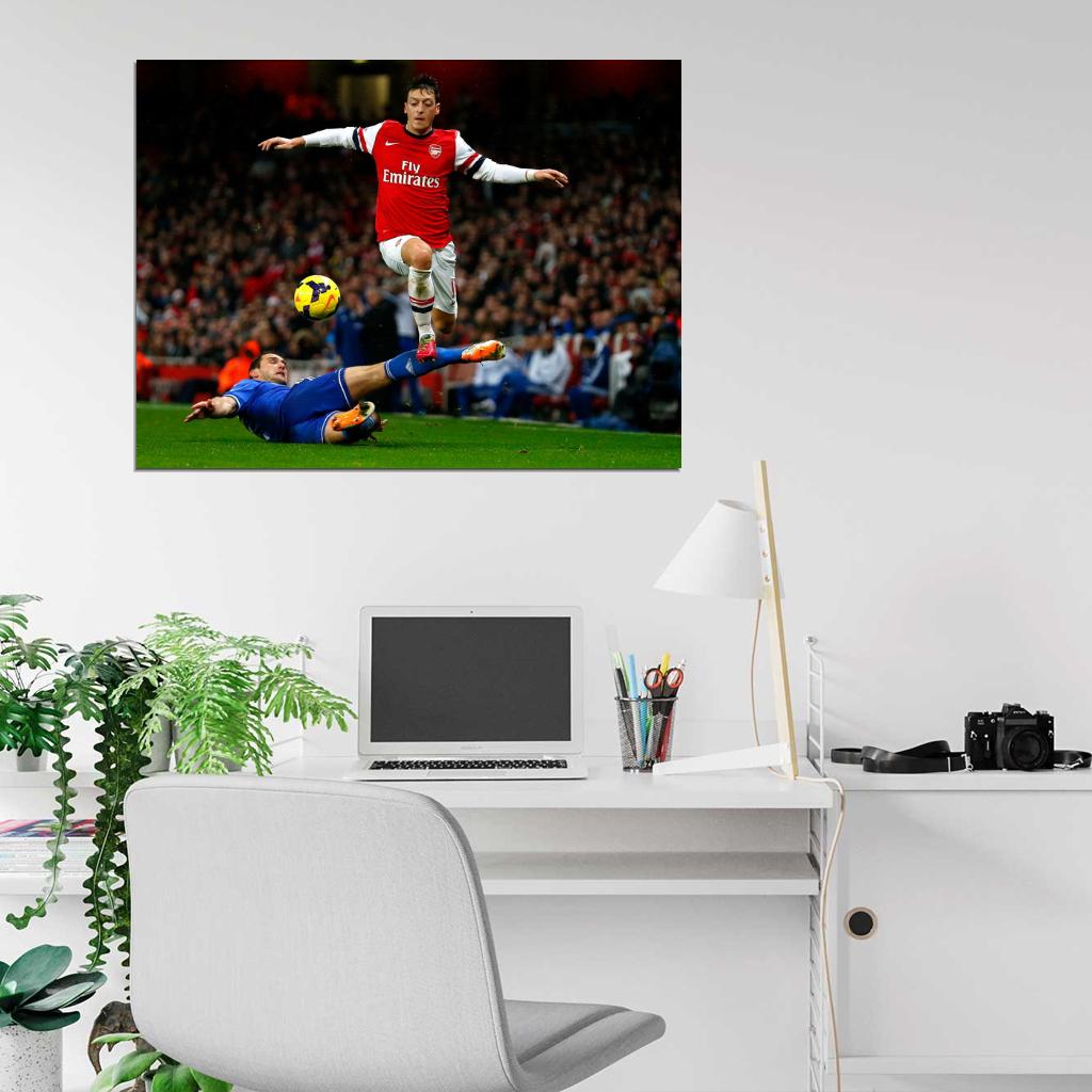 Mesut Ozil Frank Lampard FC Arsenal Chelsea Football Wall Art Print Poster