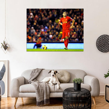 Luis Suarez Free Kick Preparation Epic Soccer Football Wall Art Print Poster