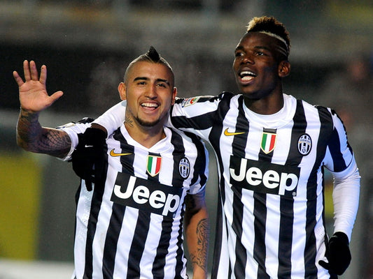 Arturo Vidal Paul Pogba FC Soccer Football Wall Art Print Poster