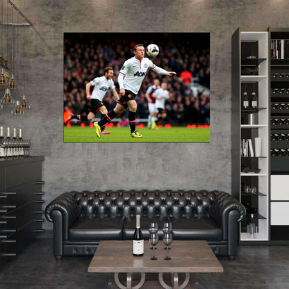 Wayne Rooney FC United Soccer Football Wall Art Print Poster