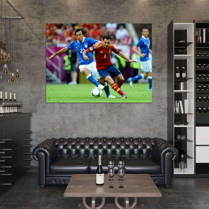 Xavi Hernandez Andrea Pirlo FIFA World 2014 Cup Brazil Wall Art Print Poster