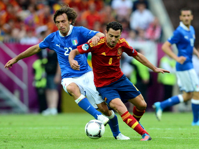 Xavi Hernandez Andrea Pirlo FIFA World 2014 Cup Brazil Wall Art Print Poster