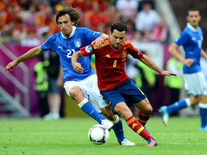 Xavi Hernandez Andrea Pirlo FIFA World 2014 Cup Brazil Wall Art Print Poster