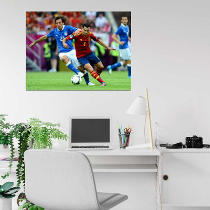 Xavi Hernandez Andrea Pirlo FIFA World 2014 Cup Brazil Wall Art Print Poster