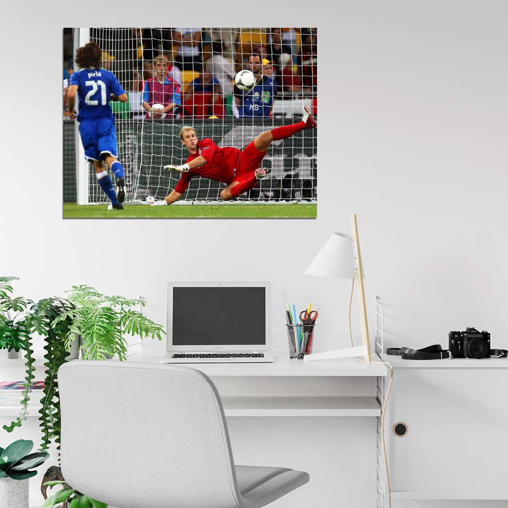 Andrea Pirlo Penalty Kick Goal Joe Hart Italy England Wall Art Print Poster