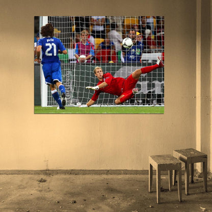 Andrea Pirlo Penalty Kick Goal Joe Hart Italy England Wall Art Print Poster