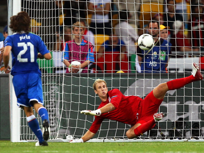 Andrea Pirlo Penalty Kick Goal Joe Hart Italy England Wall Art Print Poster