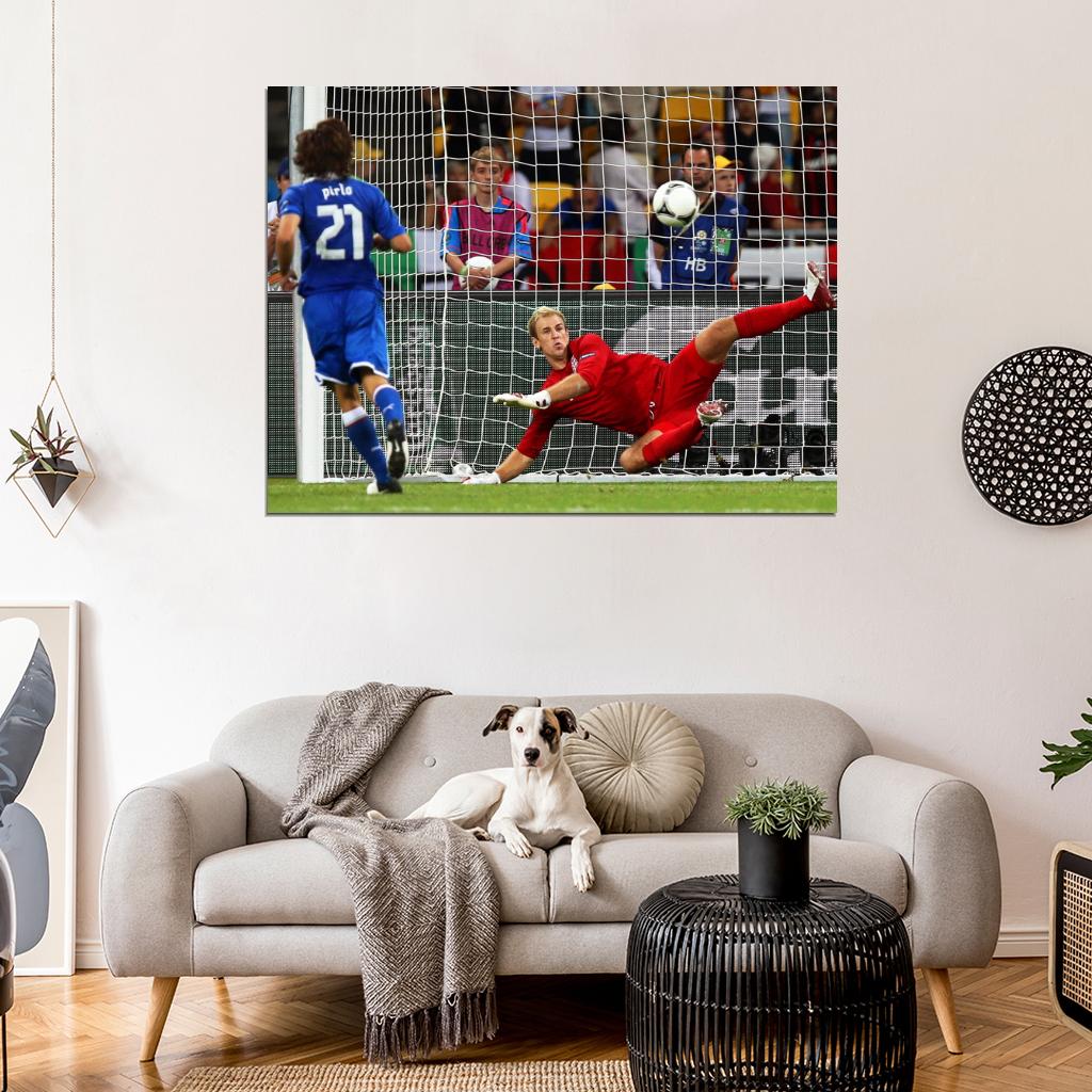 Andrea Pirlo Penalty Kick Goal Joe Hart Italy England Wall Art Print Poster