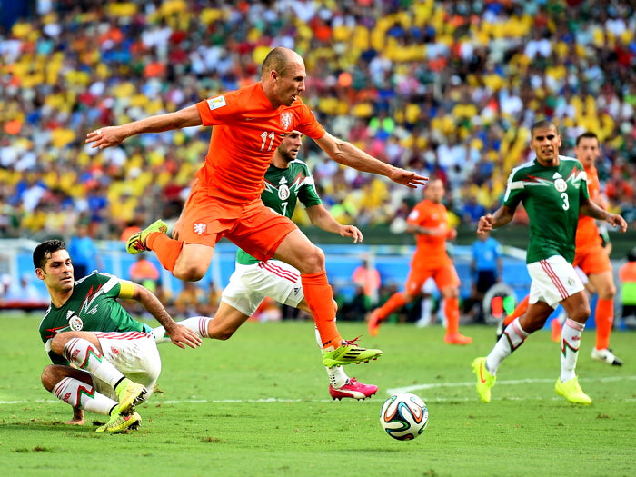 Arjen Robben Jump Goal The Netherlands World Cup Wall Art Print Poster