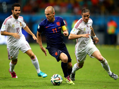 Arjen Robben Dribbling The Netherlands FIFA World Cup Wall Art Print Poster