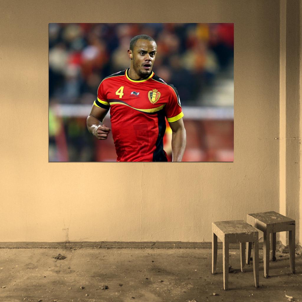 Vincent Kompany Belgium 2014 FIFA World Cup Brazil Wall Art Print Poster