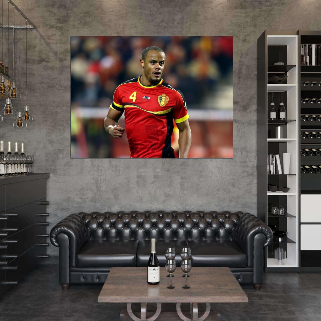 Vincent Kompany Belgium 2014 FIFA World Cup Brazil Wall Art Print Poster