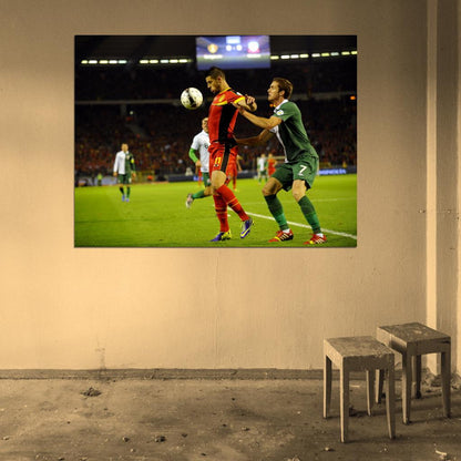 Dries Mertens Ball Control Air Chest Belgium Wales Wall Art Print Poster