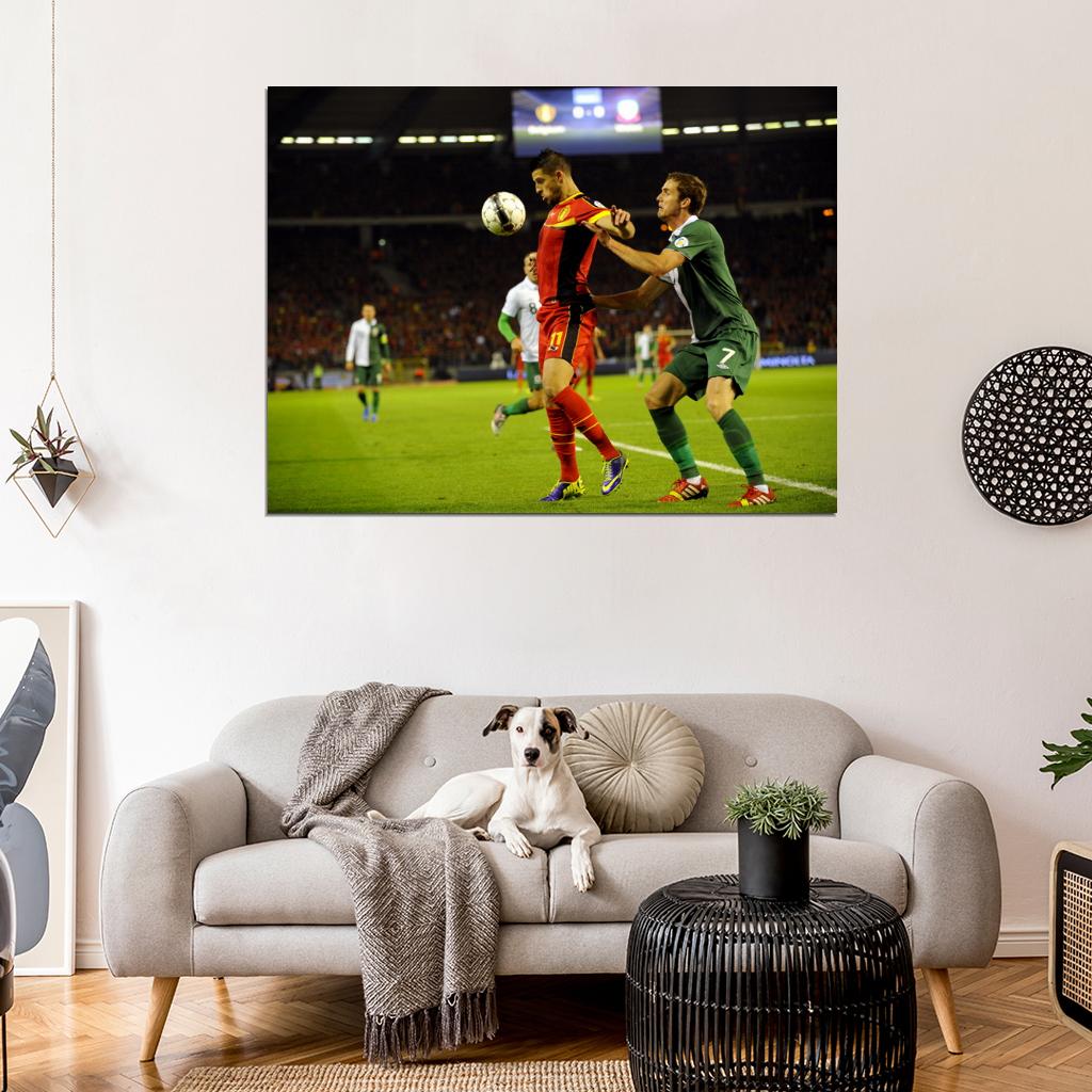 Dries Mertens Ball Control Air Chest Belgium Wales Wall Art Print Poster