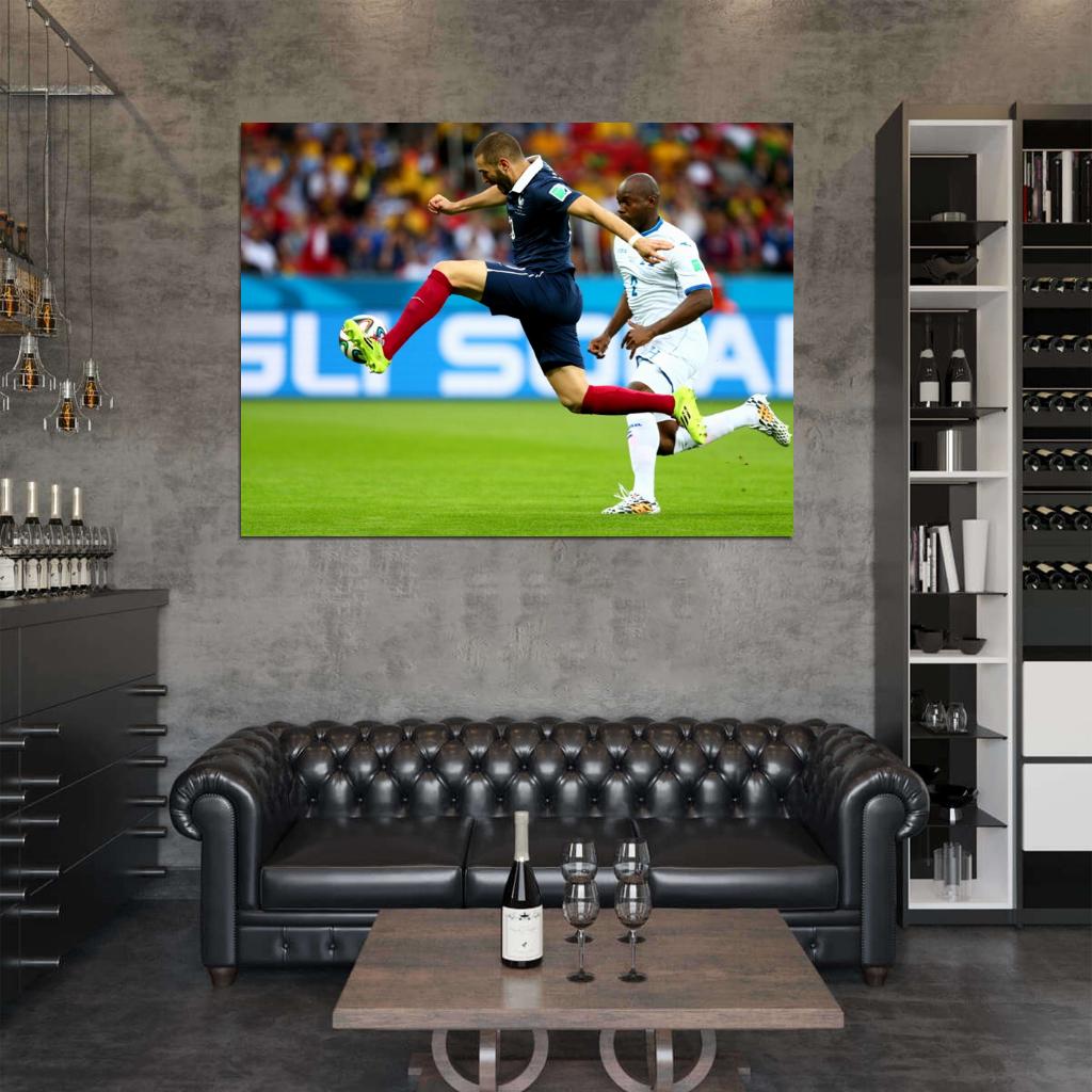 Karim Benzema France Amazing 2014 FIFA World Cup Wall Art Print Poster