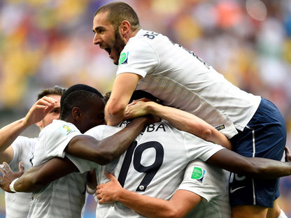 Karim Benzema France Goal Celebration World Cup Brazil Wall Art Print Poster