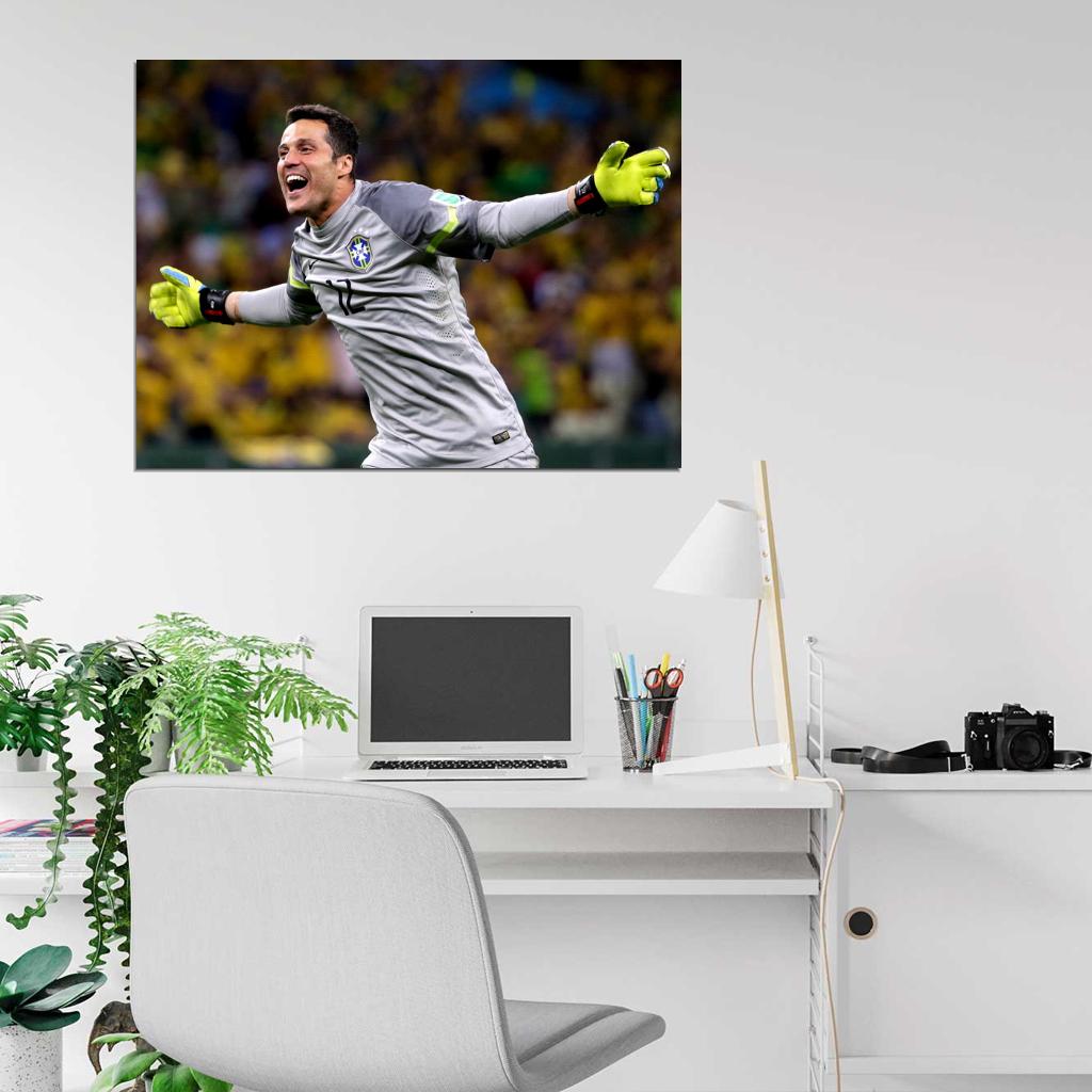 Julio Cesar Goal Celebration Colombia World Cup Brazil Wall Art Print Poster