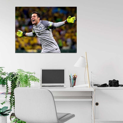 Julio Cesar Goal Celebration Colombia World Cup Brazil Wall Art Print Poster