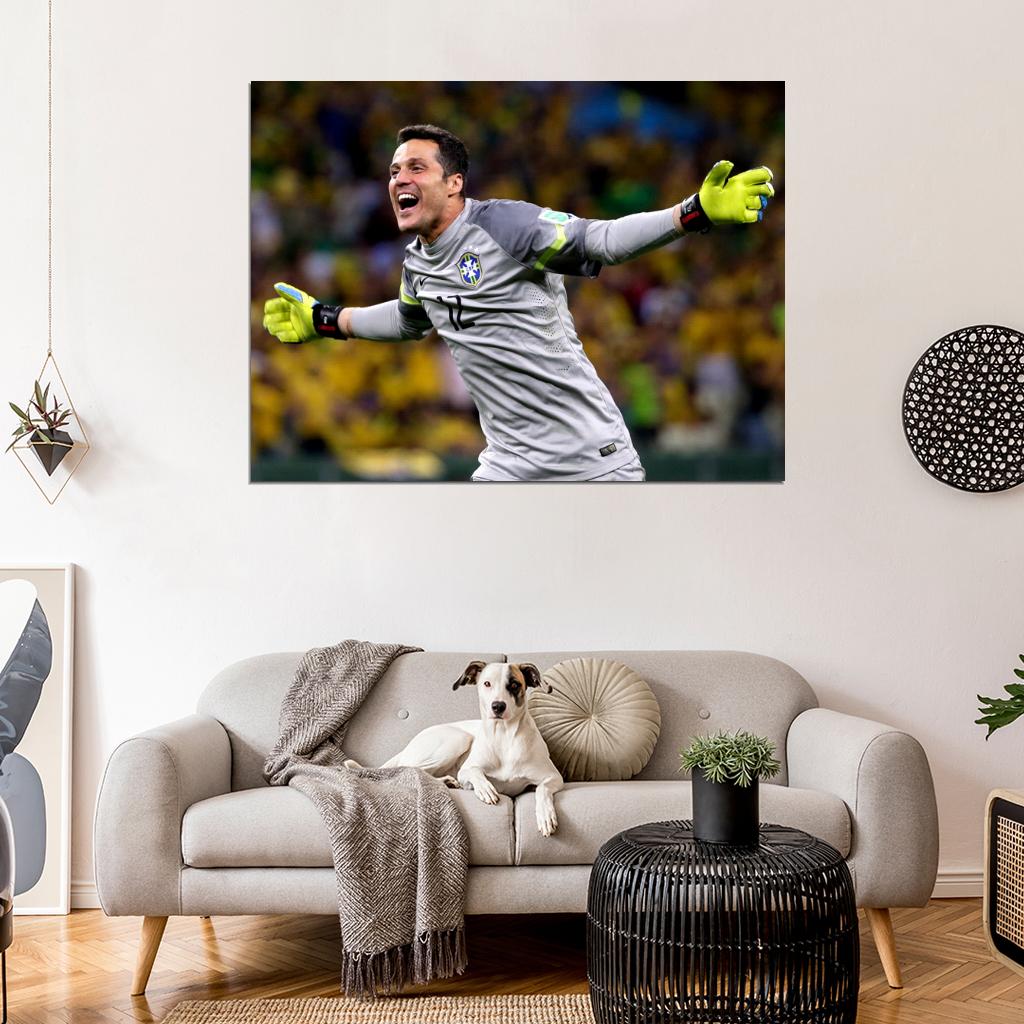 Julio Cesar Goal Celebration Colombia World Cup Brazil Wall Art Print Poster