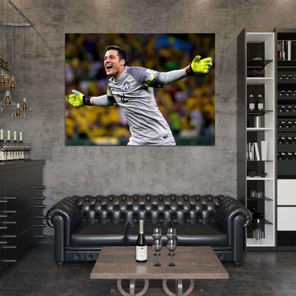 Julio Cesar Goal Celebration Colombia World Cup Brazil Wall Art Print Poster
