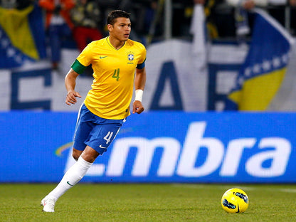 Thiago Silva Dribbling Captain FIFA World Cup Brazil Wall Art Print Poster